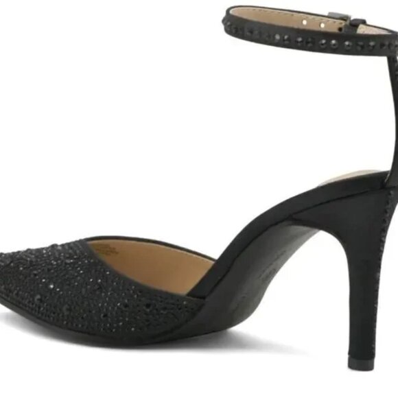 ‎Satin Embellished Ankle Strap Pump - Picture 4 of 4